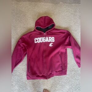Washington State University (WSU) Cougars Sherpa Full Zip Jacket - XL